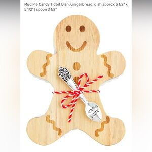 NWT Mud Pie Gingerbread Man Candy Tidbet Dish